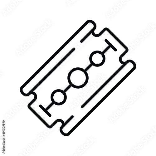 Razor blade vector design isolated on white background
