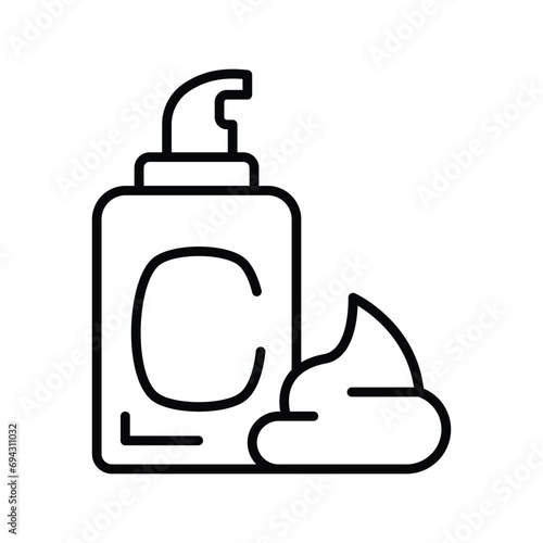 Shaving foam for smooth skin, shaving foam bottle vector design