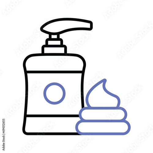 Shaving foam for smooth skin, shaving foam bottle vector design