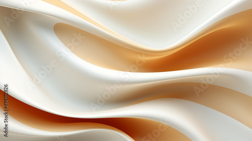 Business background with dynamic orange and white waves with copy space. Background concept. AI generated. photo