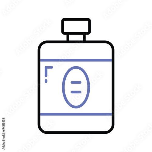 After shave lotion vector, lotion in glass bottle, aftershave tonic, micellar water