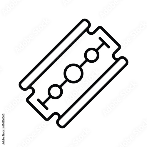 Razor blade vector design isolated on white background