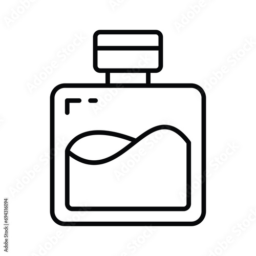 After shave lotion vector, lotion in glass bottle, aftershave tonic, micellar water