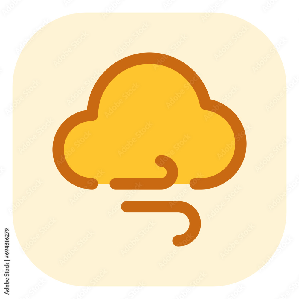 Editable windy cloud vector icon. Part of a big icon set family. Perfect for web and app interfaces, presentations, infographics, etc Editable windy cloud vector icon. Part of a big icon set family. Perfect for web and app interfaces, presentations, infographics, etc