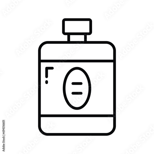 After shave lotion vector, lotion in glass bottle, aftershave tonic, micellar water