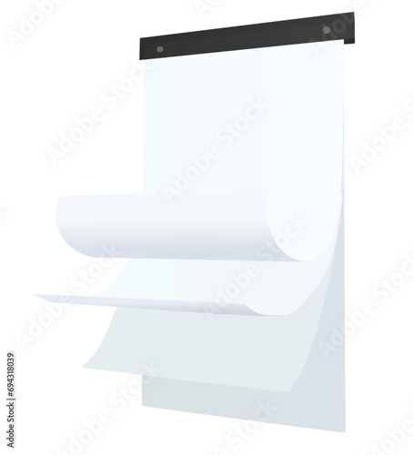 Whiteboard flip chart papers. vector illustration