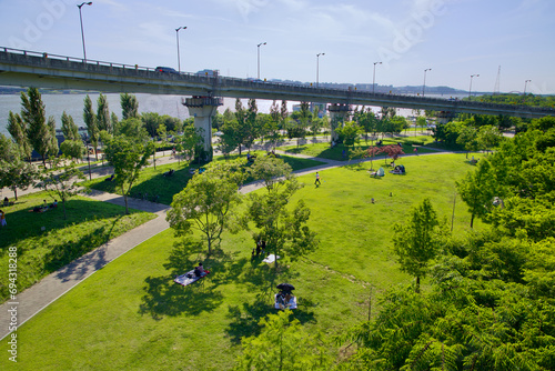 World Cup Bridge Offramp Over Nanji Hangang Park photo