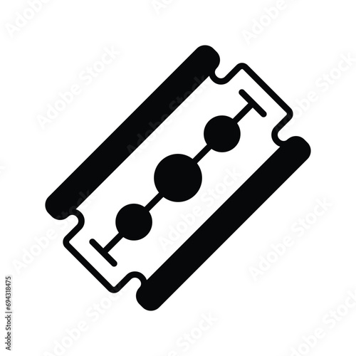Razor blade vector design isolated on white background
