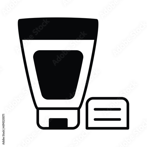 Modern icon of moisturizer lotion, isolated on white background