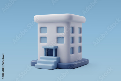 3d Vector Business building, Office and Business concept.
