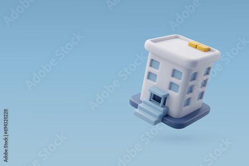 3d Vector Business building, Office and Business concept.
