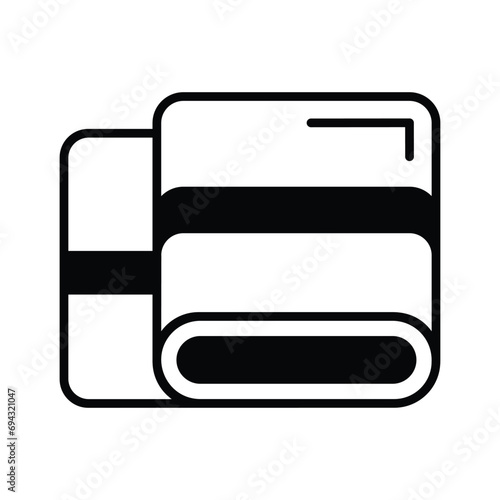 Icon of barbershop towel, cleaning cloth, vector of wipe towel