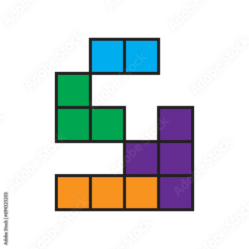 tetris icon vector