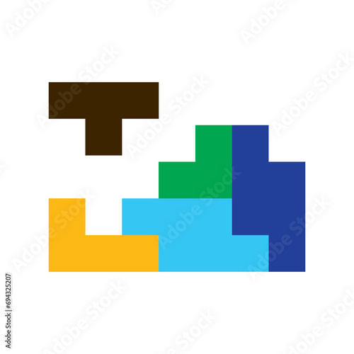 tetris icon vector