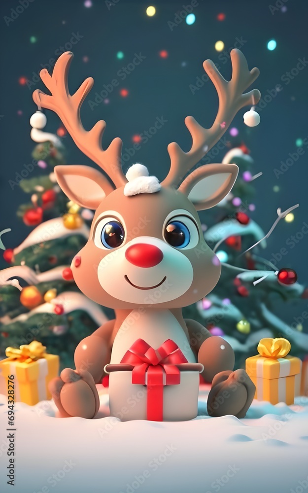 santa claus with reindeer santa claus with reindeer