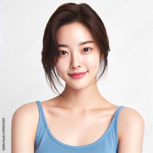 Beauty image of a beautiful Asian woman(Can be used for skin care, beauty, clothing, hairdressing and other advertisements) 