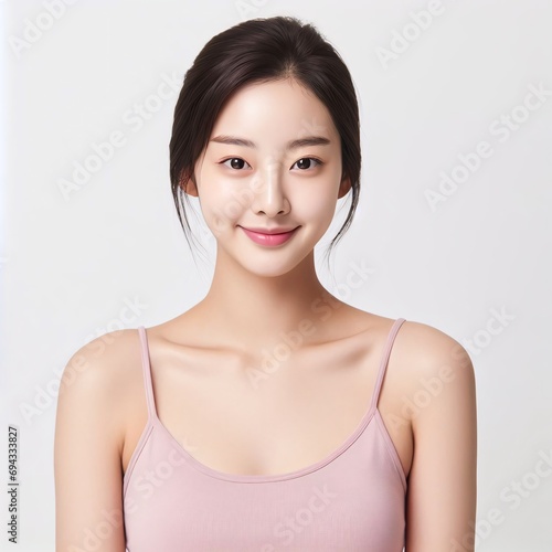 Beauty image of a beautiful Asian woman(Can be used for skin care, beauty, clothing, hairdressing and other advertisements) 