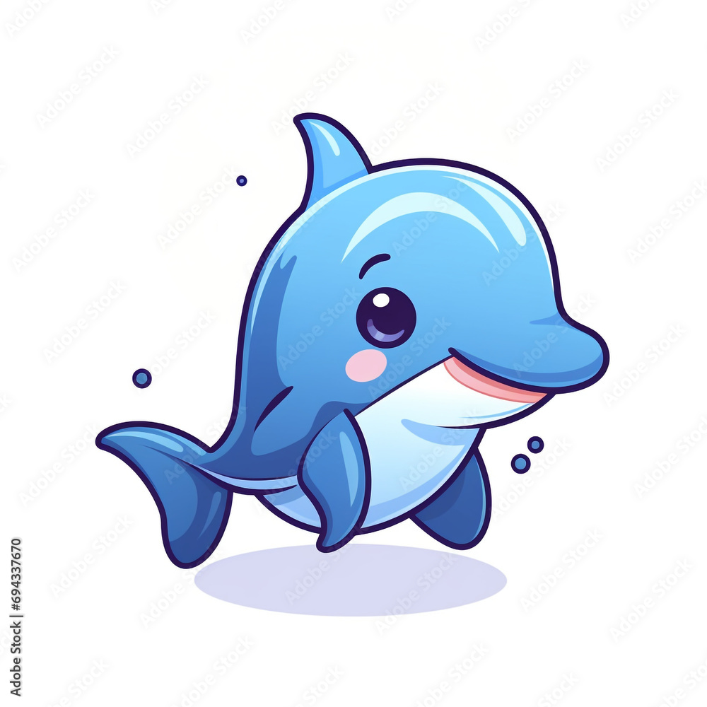 Naklejka premium gozarani cute dolphin illustration logo cartoon HD Wallpaper
