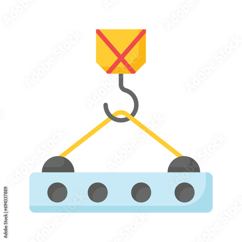 A well designed icon of construction crane, crane hook up for premium use
