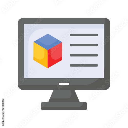 3d modeling vector design, ready to use icon isolated on white background