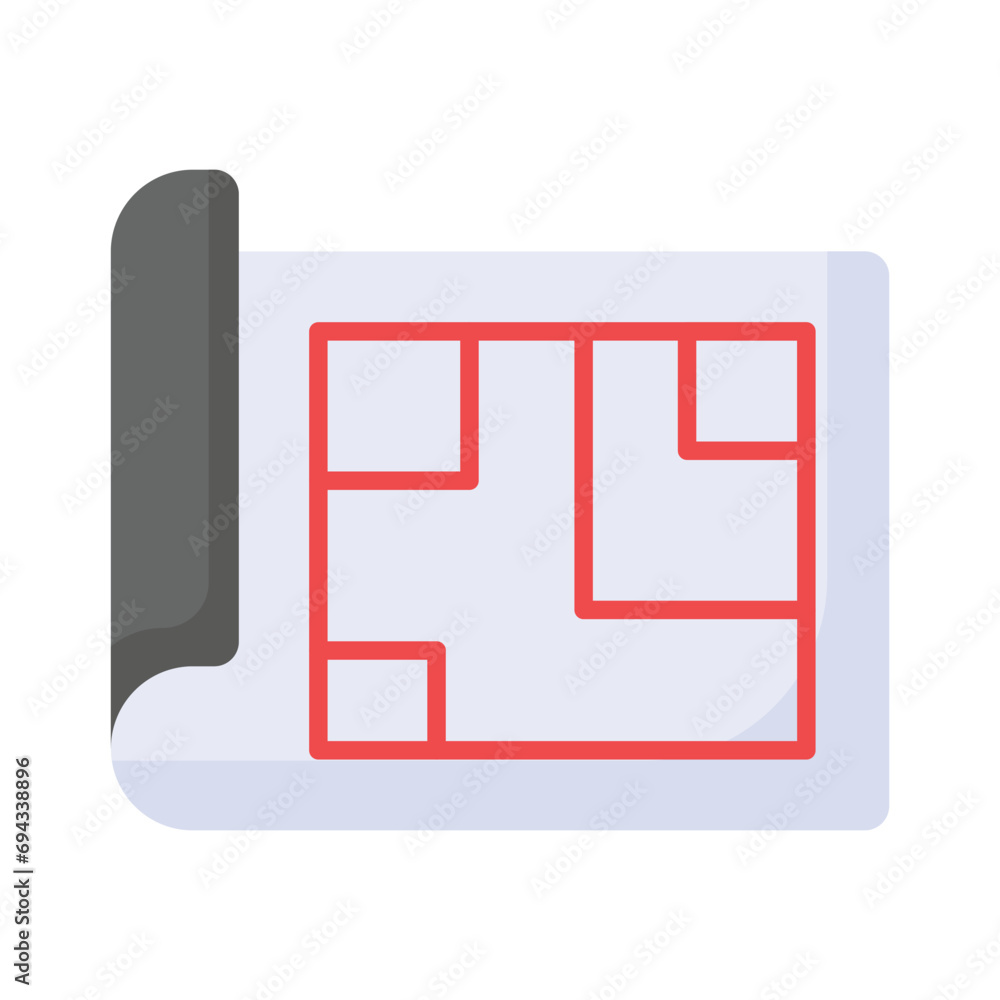 Beautiful icon of architectural plan, trendy icon of house blueprint Beautiful icon of architectural plan, trendy icon of house blueprint