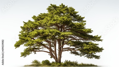 Cedar tree on a white background