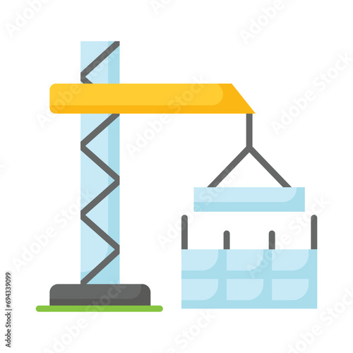 A well designed icon of construction crane, crane hook up for premium use