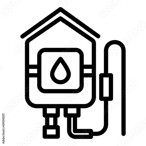 home infusion black outline icon, related to medical service web and app development