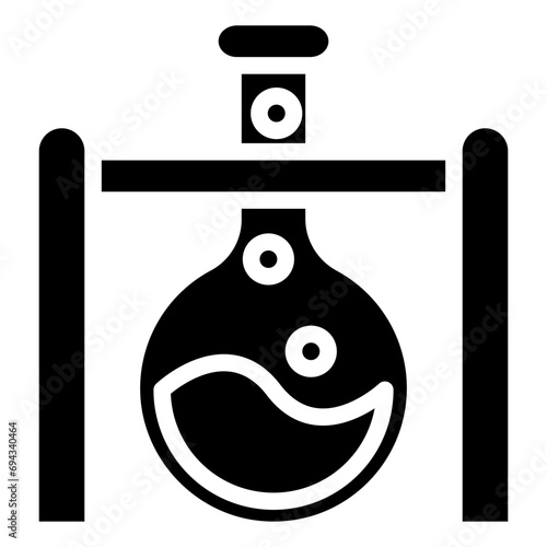 lab testing glyph icon, related for medical service web and app development