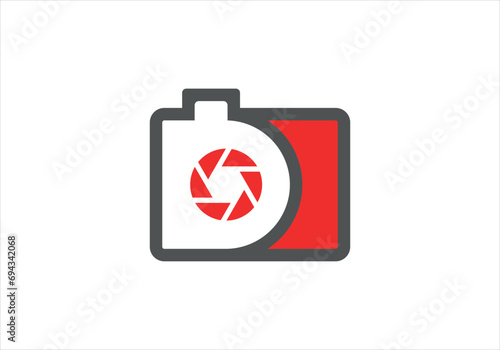 Camera Photography logo template vector icon illustration design