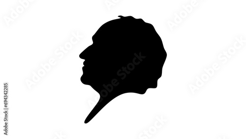Martin Van Buren, black isolated silhouette photo