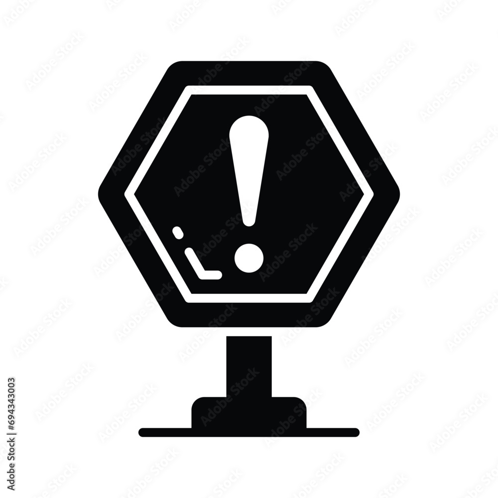 Trendy icon of Alert sign board vector design isolated on white background Trendy icon of Alert sign board vector design isolated on white background