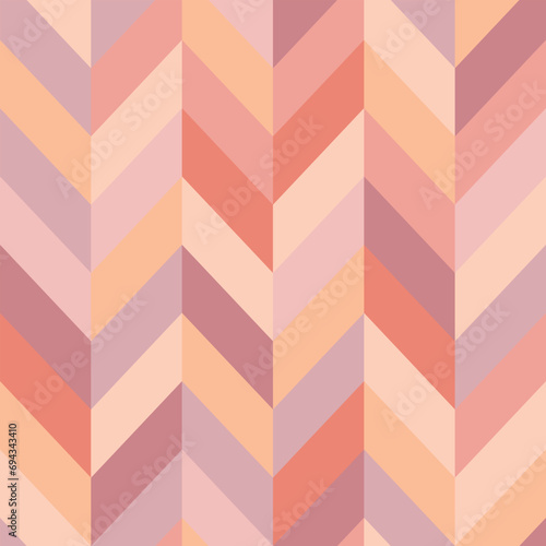 Seamless background with chevron pattern. Color trend of 2024 Peach fuzz. Design texture elements for banners, covers, posters, backdrops, walls, wallpaper. Vector illustration. photo