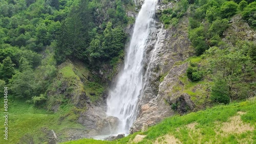 Hiking to the Partschinser Waterfall near Meran South Tyrol Italy photo