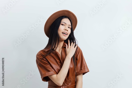 Woman asian glamour hair beauty fashion portrait