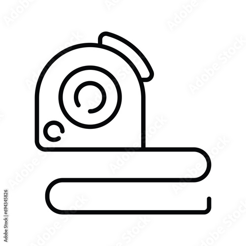 Measurement Tape vector design, an instrument for measuring, inches tape icon