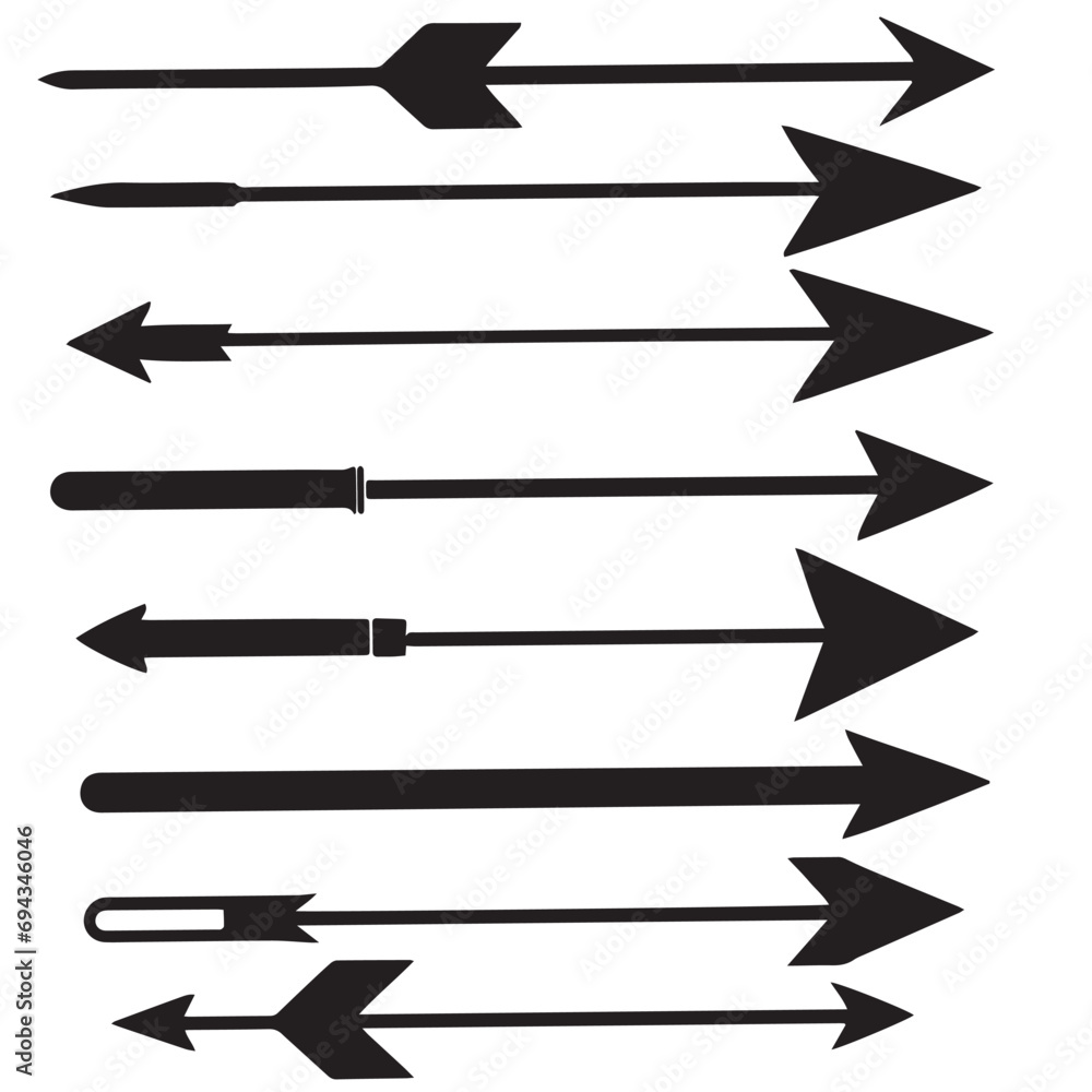 black and white arrows