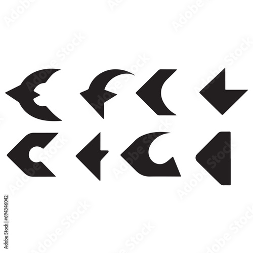 set of four arrows