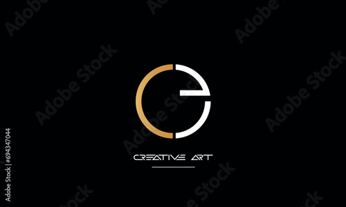 CE, EC, C, E abstract letters logo monogram