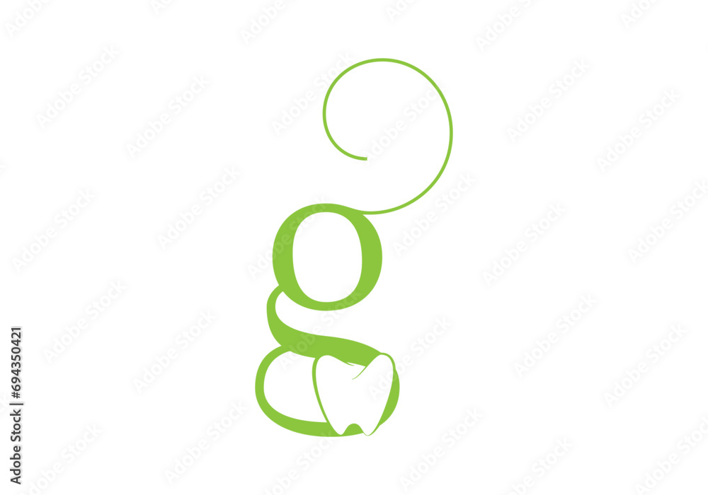 Initial G letter dental logo vector. Modern dental care logo design Initial G letter dental logo vector. Modern dental care logo design