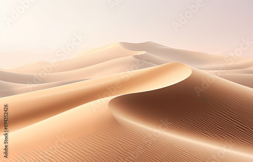 sand dunes in the desert, Peach Fuzz texture, generative AI background