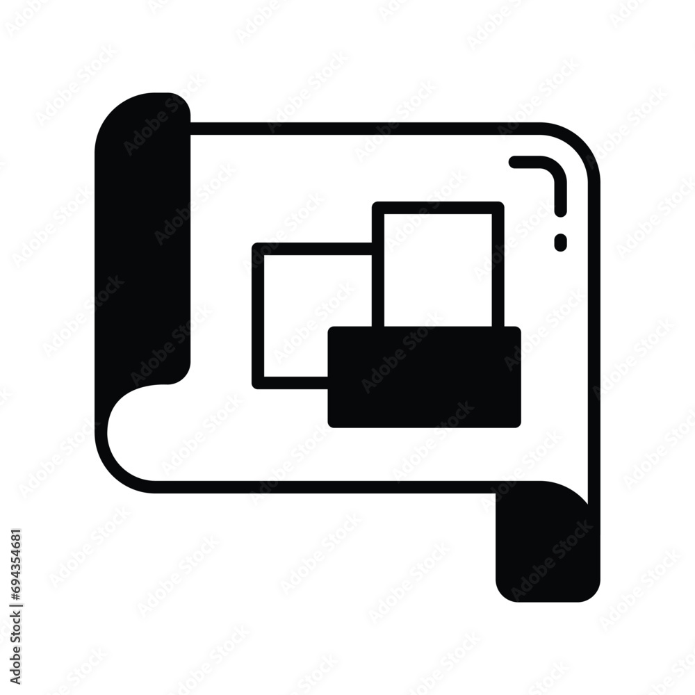 Look at this amazing icon of architectural plan, trendy icon of house blueprint Look at this amazing icon of architectural plan, trendy icon of house blueprint