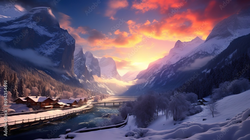 Obraz premium landscape in the mountains