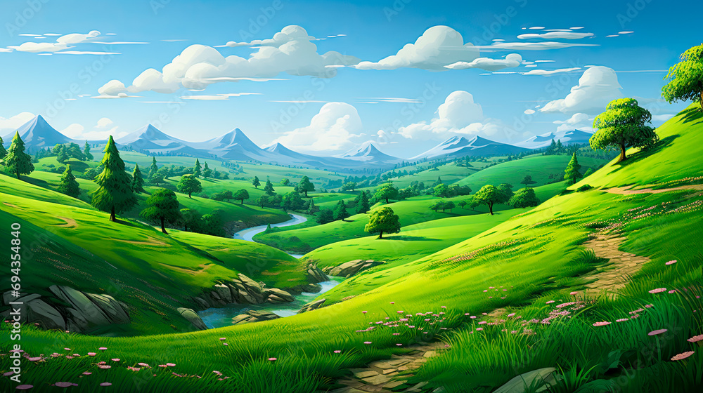Summer filed background generated by AI Summer filed background generated by AI