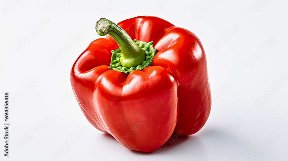 Fresh Bell pepper vegetable on a White Background