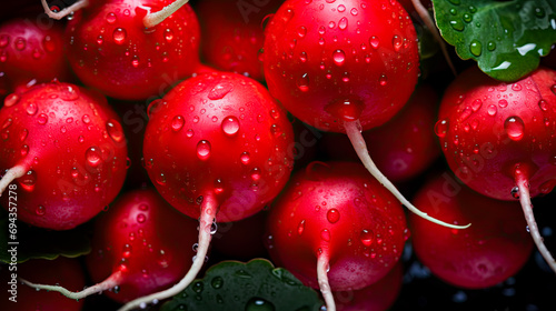 fresh radish harvest background generated by ai photo