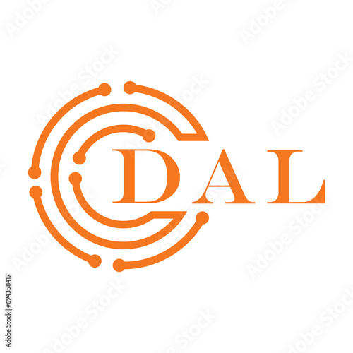 DAL letter design. DAL letter technology logo design on white background. DAL Monogram logo design for entrepreneur and business