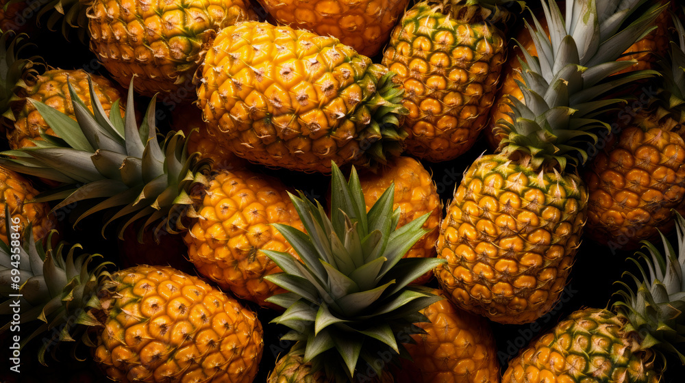 Large Group of Exotic Pineapples generated by AI Large Group of Exotic Pineapples generated by AI