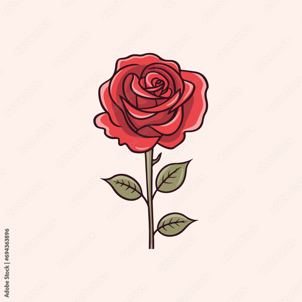 valentine red rose isolated on white valentine red rose isolated on white