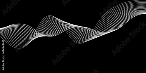 Technology abstract lines on white background. Undulate Grey Wave Swirl, frequency sound wave, twisted curve lines with blend effect arts lines wave modern arts
